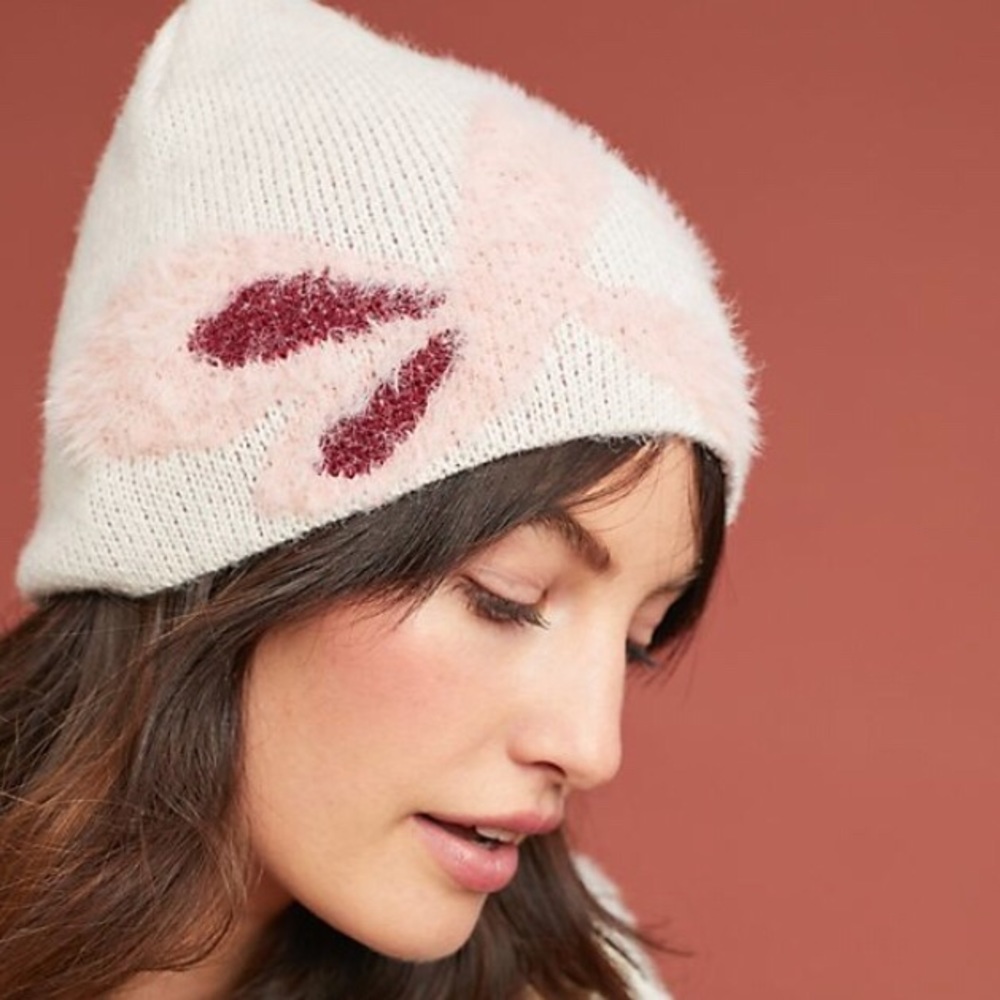 Anthropologie In Bloom Fuzzy Beanie
